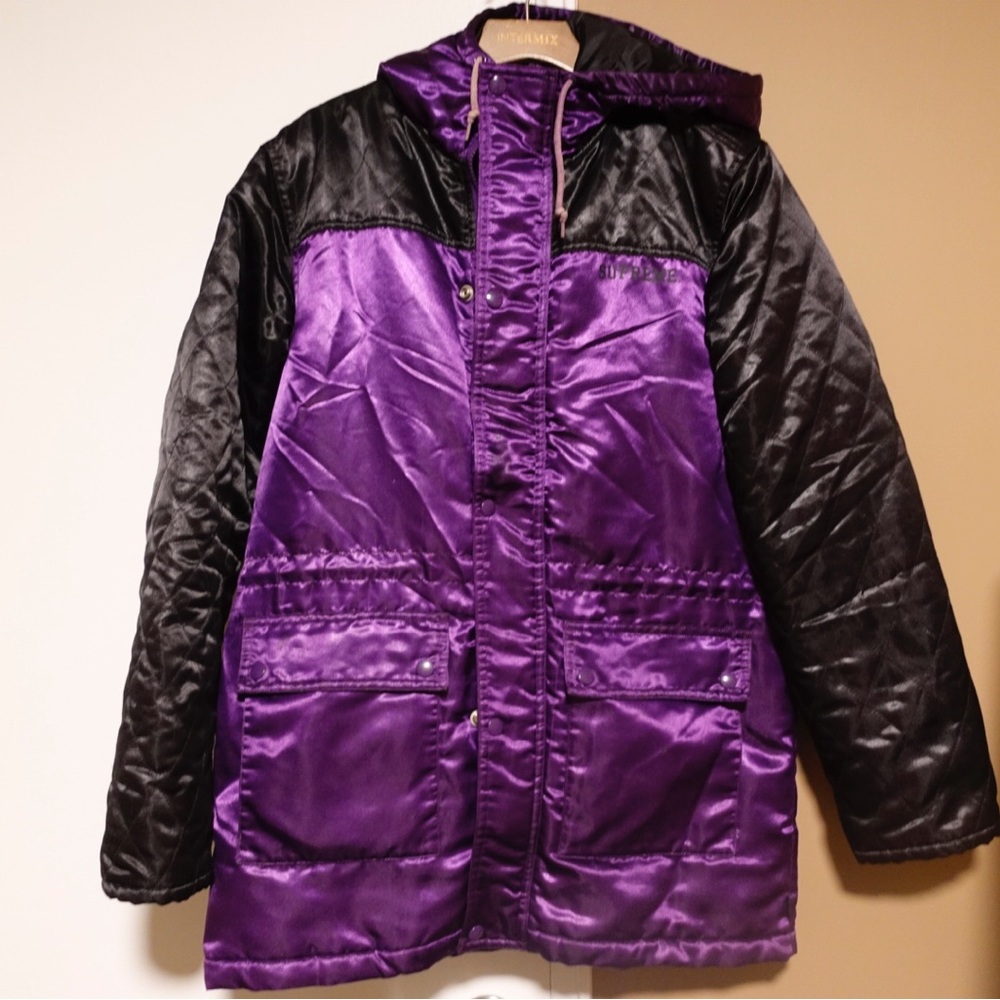 Supreme 14FW Quilted Satin Sideline Parka